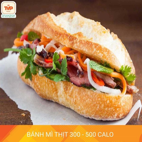 bánh mì heo quay bao nhiêu calo